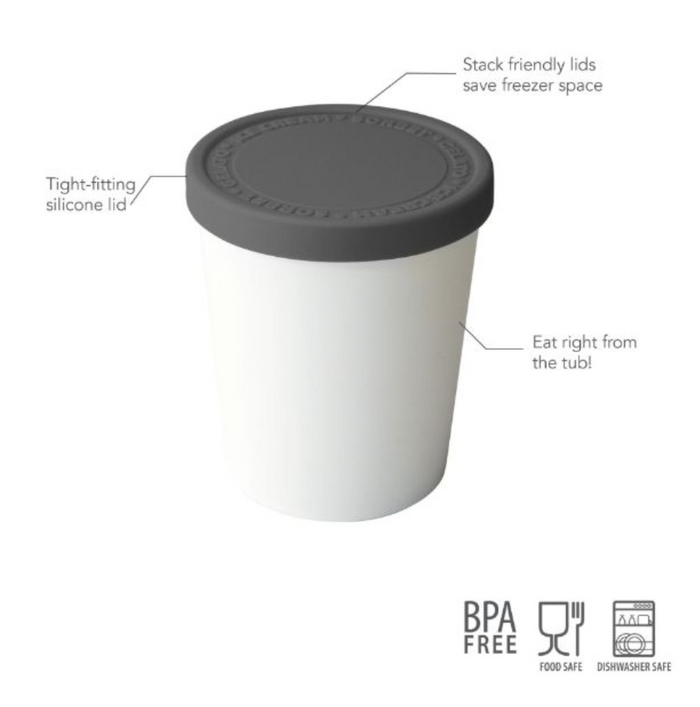1 Quart Sweet Treats Tub - Charcoal