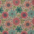 1 yard floral cork