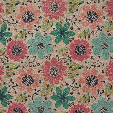 1 yard floral cork