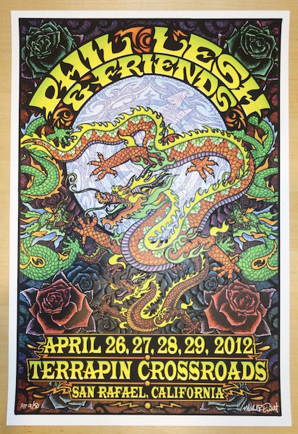 2012 Phil Lesh & Friends - San Rafael Silkscreen Concert Poster by Michael Everett