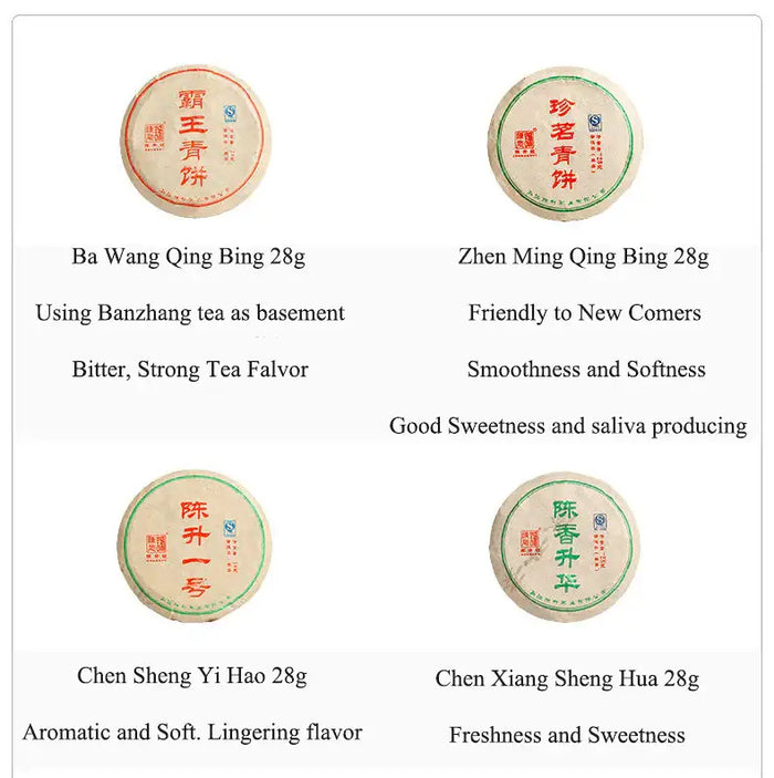 2016 ChenShengHao "Yi Pin Chen Sheng" (1st Level) 28g*7pcs=196g Puerh Raw Tea Sheng Cha - King Tea Mall