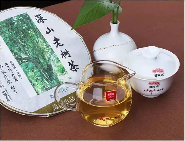 2016 LaoTongZhi "Shen Shan Lao Shu" (High Mountain Old Tree) Cake 500g Puerh Raw Tea Sheng Cha - King Tea Mall