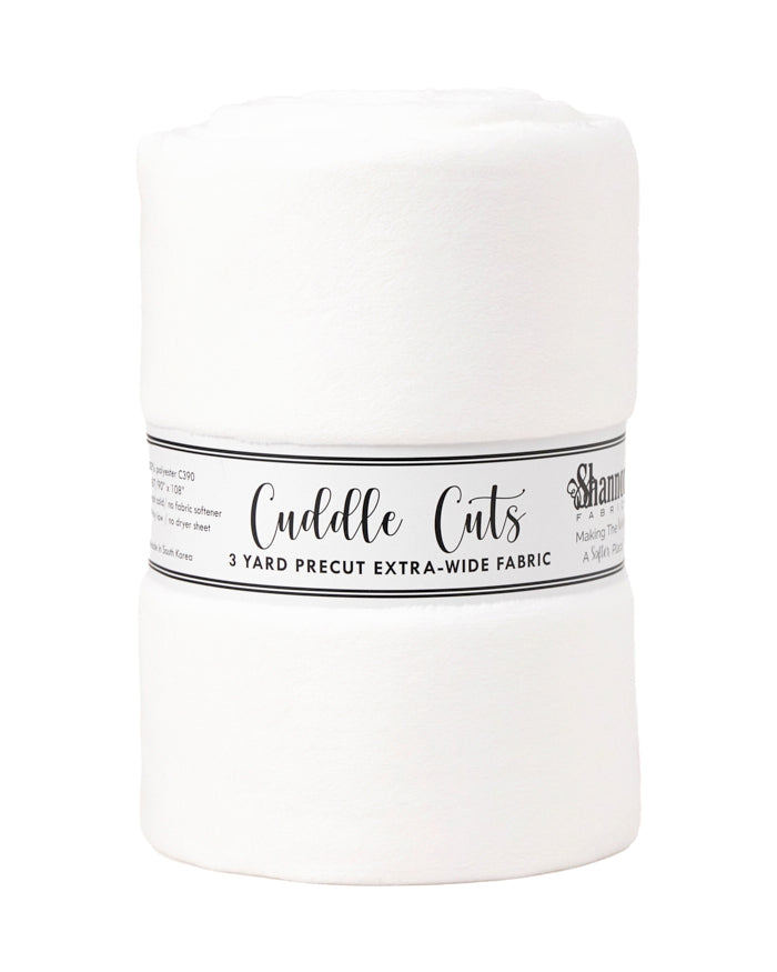 3 Yard Cuddle 110" Cut- White
