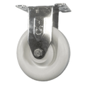 4" x 1-1/4" Polyolefin Wheel Rigid Caster Stainless Steel - Durable Superior Casters