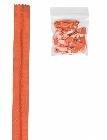 4 yards of 16mm #4.5 Zipper Chain and 16 Ex-Large Pumpkin