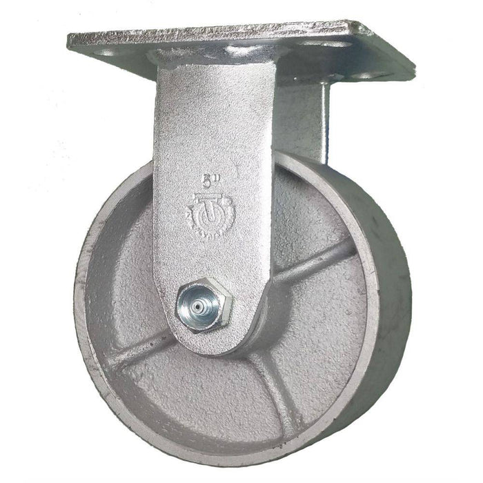 5" x 2" Semi-Steel Wheel Rigid Caster - Durable Superior Casters