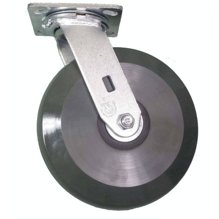 8" x 2" Ergolastomer Wheel Swivel Caster - Durable Superior Casters