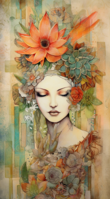 A Lady Wearing Cacti