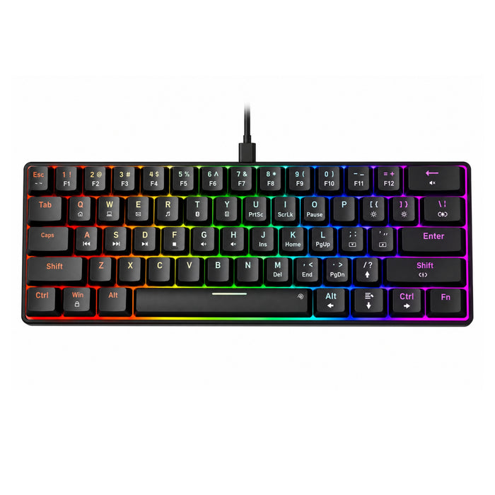 A61K 61 Keys Mechanical Wired Gaming Keyboard - Black