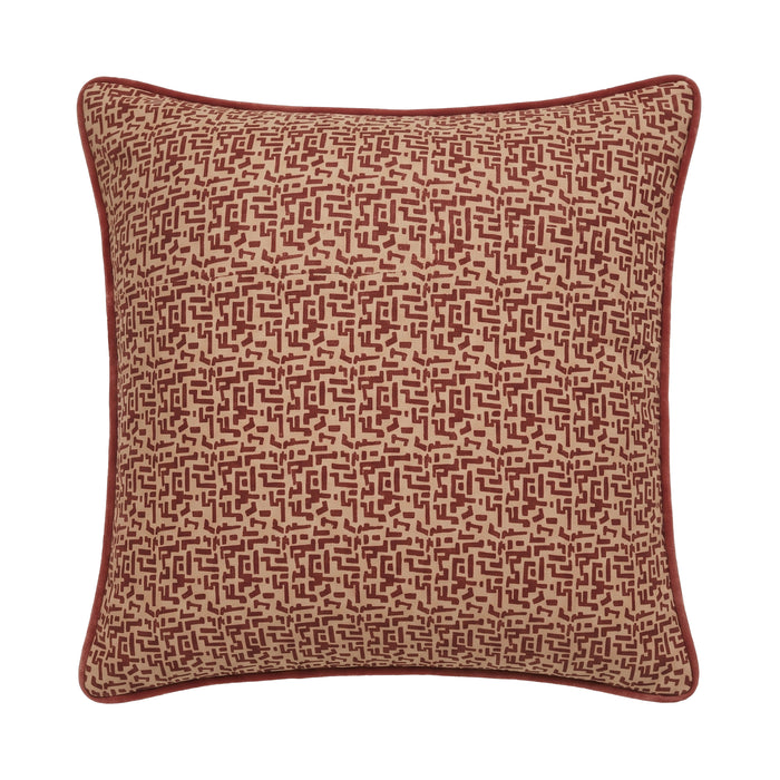 Aldeburgh 45x45cm Cushion Cover - Russet Red Abstract - Laura James