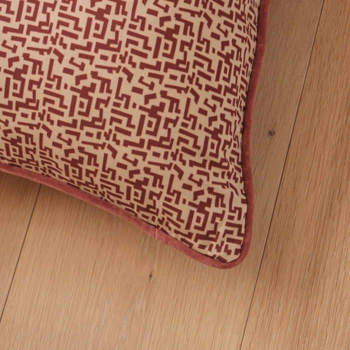 Aldeburgh 45x45cm Cushion Cover - Russet Red Abstract - Laura James