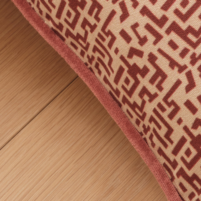 Aldeburgh 45x45cm Cushion Cover - Russet Red Abstract - Laura James