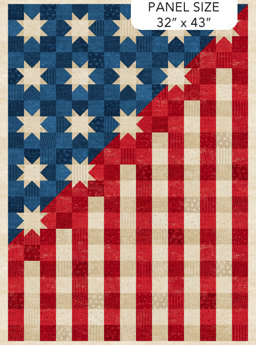 American Heartland Panel- Beige Multi
