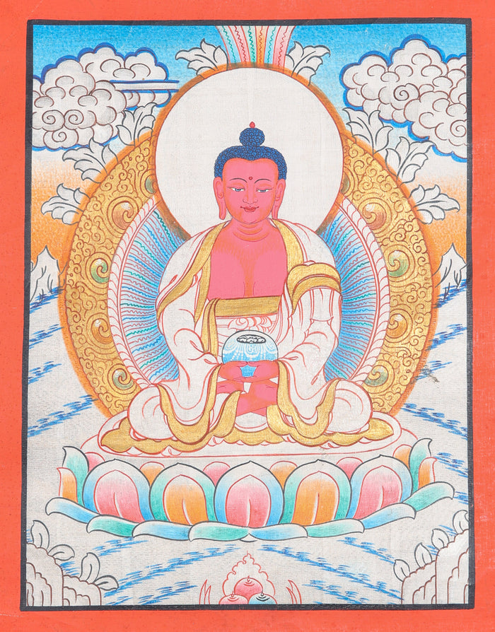Amitabha Buddha Thangka Painting - Lucky Thanka