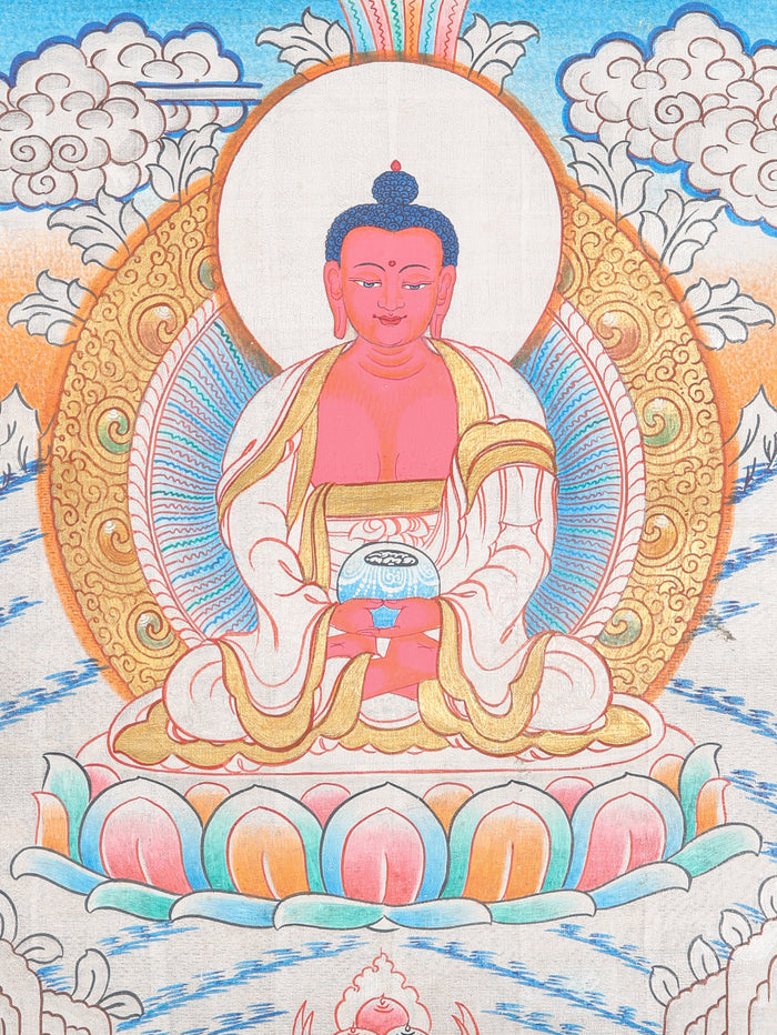 Amitabha Buddha Thangka Painting - Lucky Thanka
