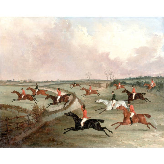 Antique Replica English Hunting Group Art Print