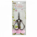 Antique Silver Large Teardrop Handle Heirloom Embroidery Scissors 4in