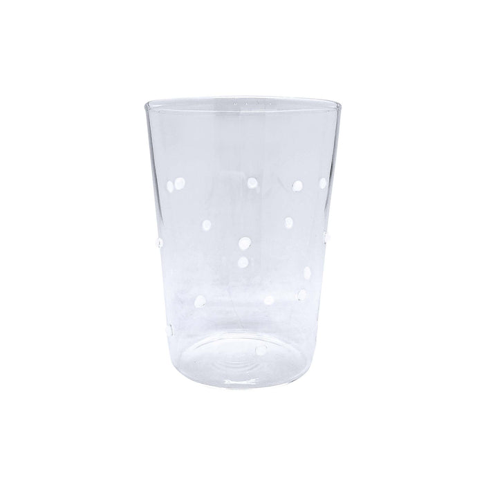 Applique White Dotty Double Old-Fashioned Glass Set of 4