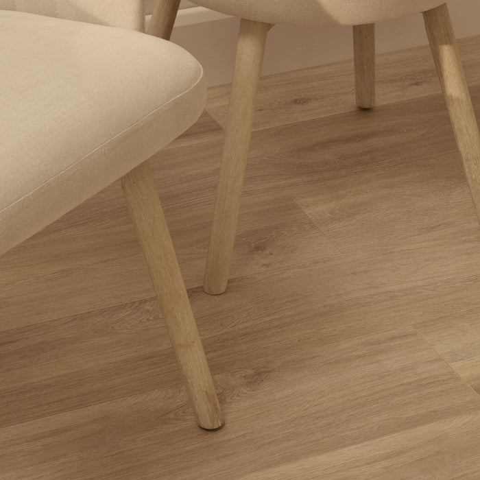 Arabella Natural Beige Dining Chair - Set of 2 - Whitewash Oak Legs - Laura James