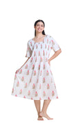 Arabella Shirred Bodice Short Sleeve Nightie Bouquet