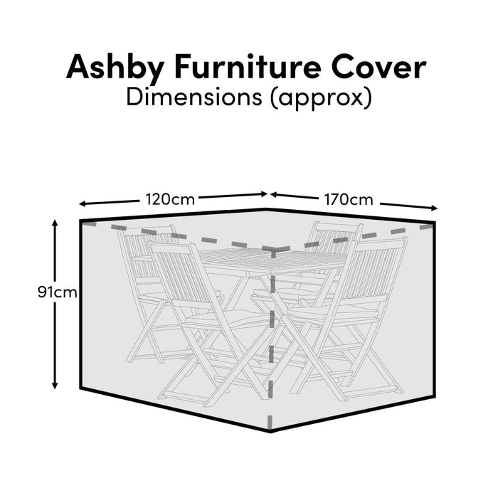 Ashby Rectangular Table 4-Seater Raincover - 170x120x91cm