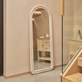 Ashridge 170x70cm Arch Wall Mirror - Whitewash - Laura James