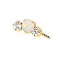 Aurora Opal Trio Gold Flat Back Labret