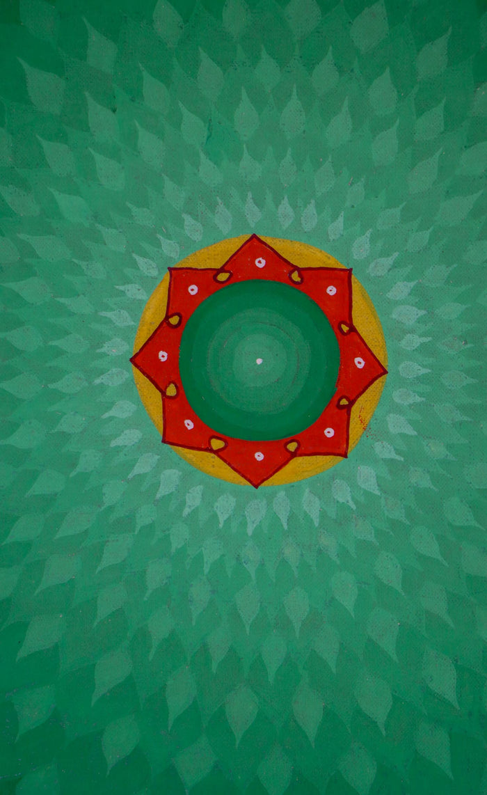 Lotus Cosmos Mandala Thangka for meditation practice .