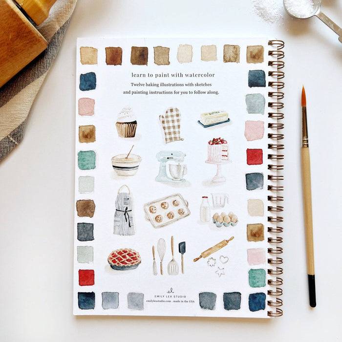 Baking watercolor workbook - The Preppy Bunny