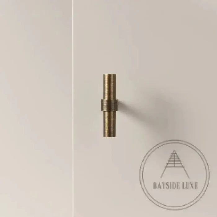 Cabinet Knobs & Handles Bayside Luxe - Albert Park Antique Brass Shaker Cabinetry Handles