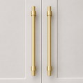 Cabinet Knobs & Handles Bayside Luxe - Albert Park Satin Brass Shaker Cabinetry Handles