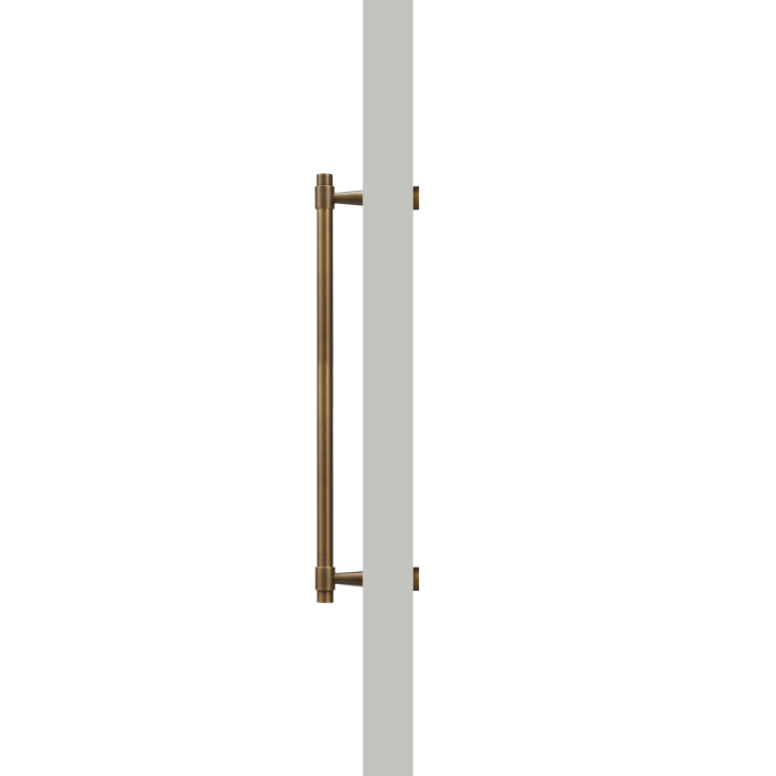 Cabinet Knobs & Handles 450mm / Antique Brass / Solid Brass Bayside Luxe - Albert Park Single Sided Antique Brass Door Pull