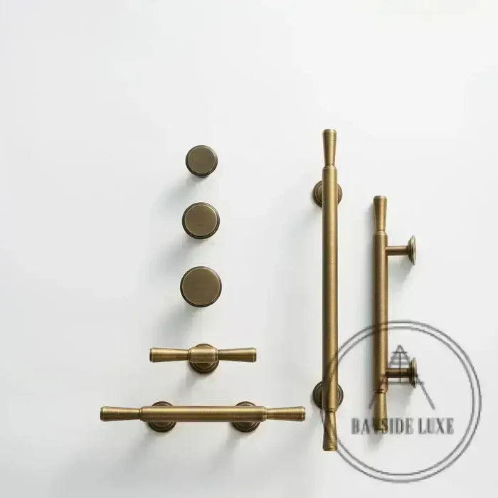 Cabinet Knobs & Handles Bayside Luxe - Anglesea Antique Brass Cabinetry Handles