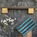 Cabinet Knobs & Handles Bayside Luxe - Camberwell Knurled Antique Brass Cabinetry Handles