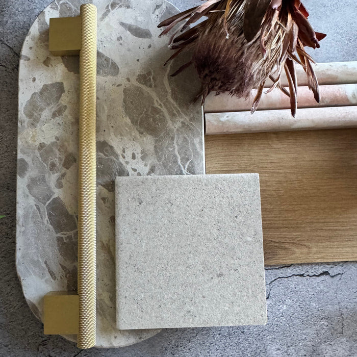 Cabinet Knobs & Handles Bayside Luxe - Camberwell Knurled Satin Brass Cabinetry Handles