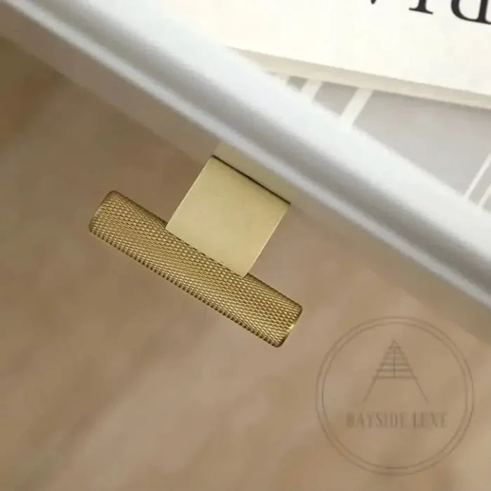 Cabinet Knobs & Handles Bayside Luxe - Camberwell Knurled Satin Brass Cabinetry Handles