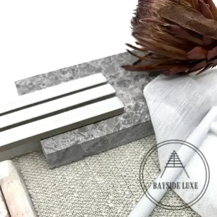 Cabinet Hardware Bayside Luxe - Floreat White Cross Knurled Cabinetry Handles