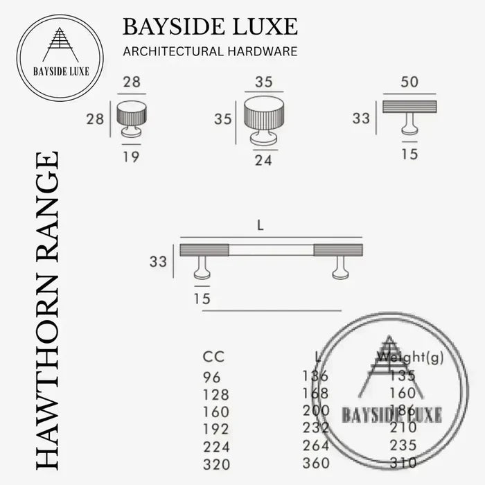 Cabinet Knobs & Handles Bayside Luxe - Hawthorn Satin Brass Knob