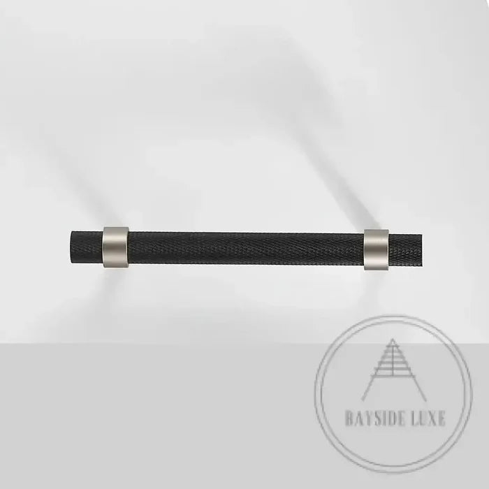 Cabinet Knobs & Handles Bayside Luxe - Mount Eliza Black and Nickel Knurled Handles