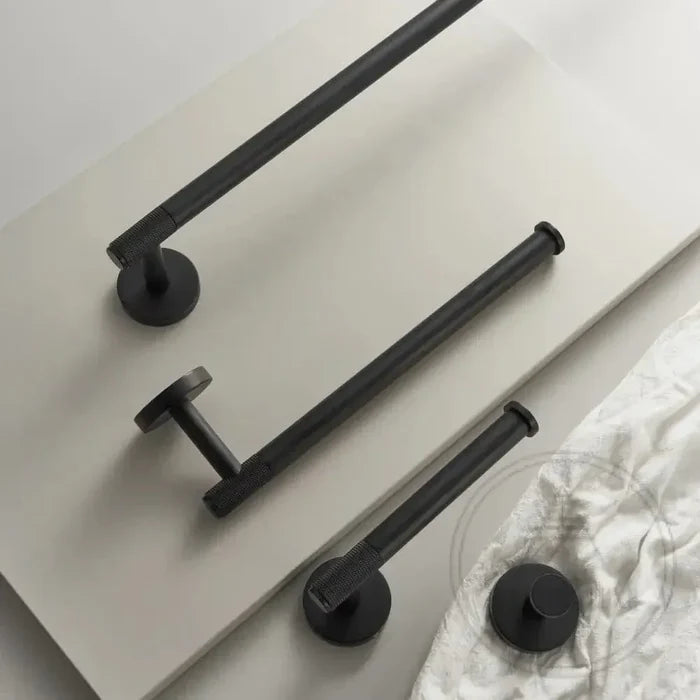 Bathroom Accessories Bayside Luxe - Knurled Solid Brass Black Hook - Mosman Range