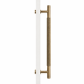 Cabinet Knobs & Handles 275mm (HS224) / Antique Brass / Solid Brass Bayside Luxe - Sorrento Knurled Antique Brass Single Door Handle