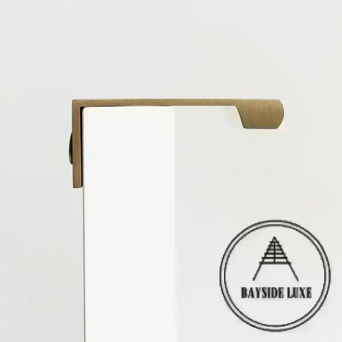 Cabinet Knobs & Handles Bayside Luxe - The Clovelly Solid Antique Brass Lip Pull