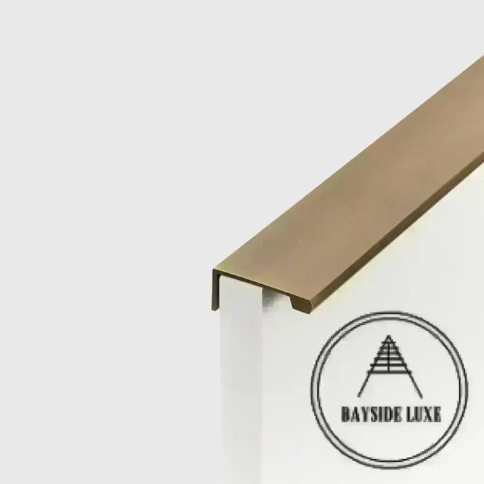 Cabinet Knobs & Handles 80mm (HS64) Bayside Luxe - The Clovelly Solid Antique Brass Lip Pull