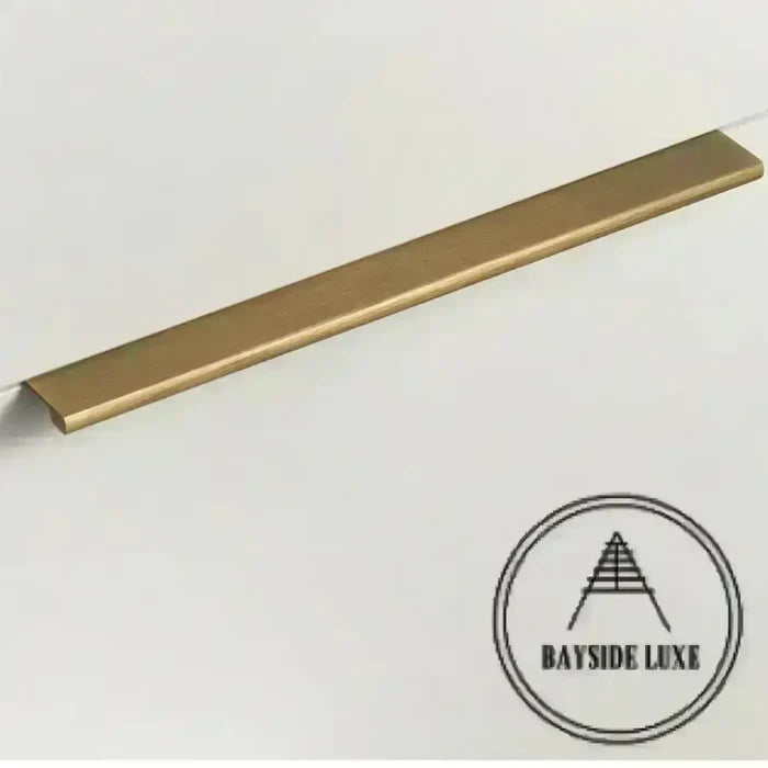 Cabinet Knobs & Handles Bayside Luxe - The Clovelly Solid Antique Brass Lip Pull