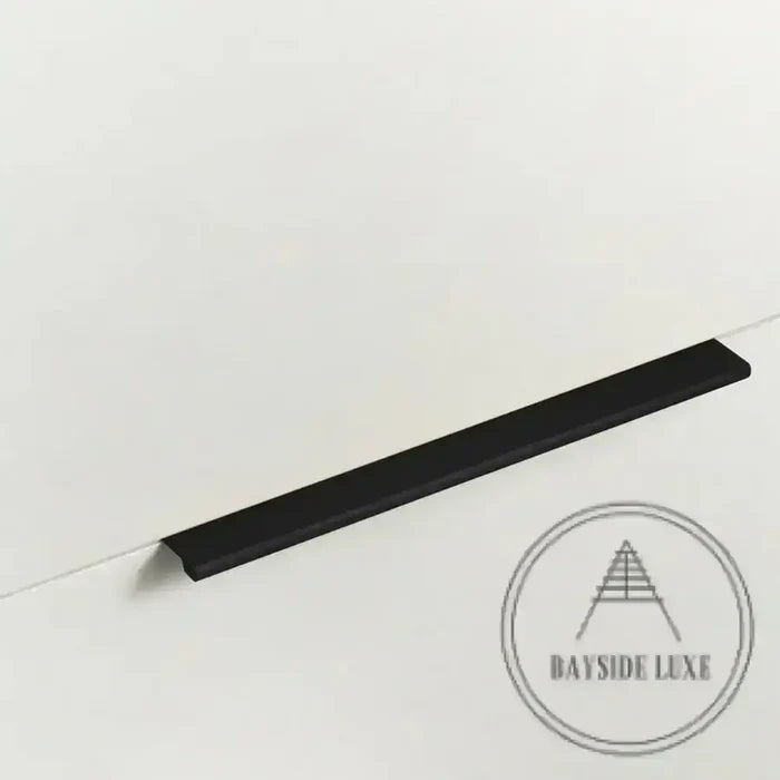 Cabinet Knobs & Handles Bayside Luxe - The Clovelly Solid Black Brass Lip Pull