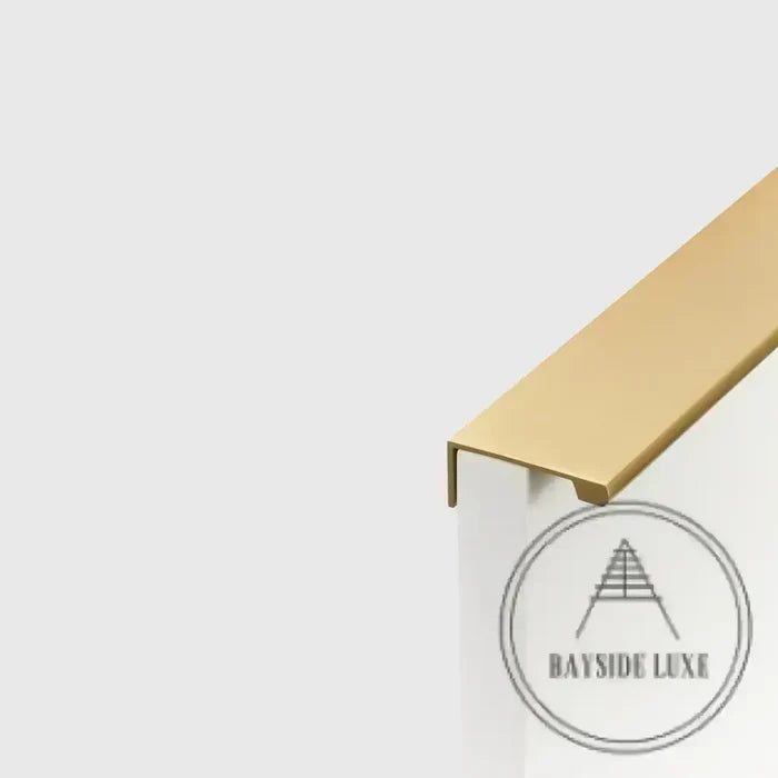 Cabinet Knobs & Handles Bayside Luxe - The Clovelly Solid Satin Brass Lip Pull