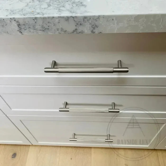 Cabinet Knobs & Handles Bayside Luxe - The Toorak - Nickel Silver Luxe Cabinetry Handles