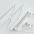 Cabinet Knobs & Handles Bayside Luxe - The Toorak - White Brass Luxe Cabinetry Handles