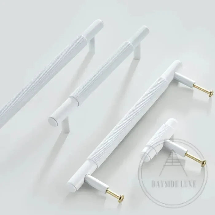 Cabinet Knobs & Handles Bayside Luxe - The Toorak - White Brass Luxe Cabinetry Handles