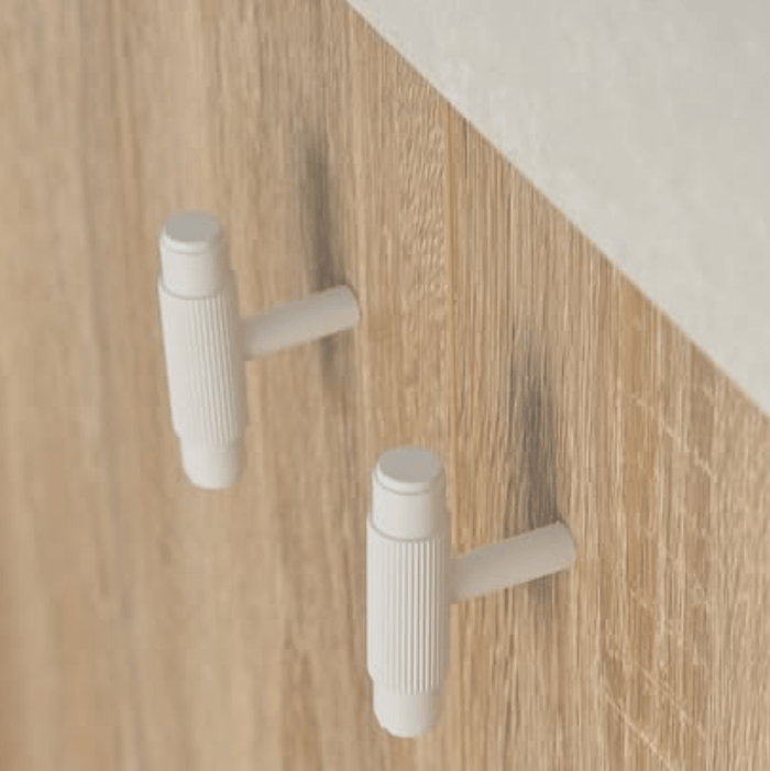 Cabinet Knobs & Handles Bayside Luxe - The Toorak - White Brass Luxe Cabinetry Handles